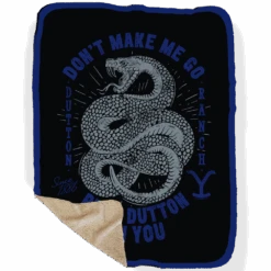 Yellowstone Snake Beth Dutton On You Sherpa Blanket -Bioworld Shop YS SBDOY SB 100206 60x80 Fold MF