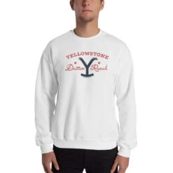 Yellowstone Dutton Ranch Star Fleece Crewneck Sweatshirt -Bioworld Shop YS STAR 63 100362 MF3