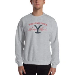 Yellowstone Dutton Ranch Star Fleece Crewneck Sweatshirt -Bioworld Shop YS STAR 63 100362 MF6