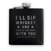 Yellowstone Sip Whiskey And Stare At The Stars Flask -Bioworld Shop YS STARS 74 100192 BLACK MF