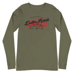 Yellowstone Dutton Ranch So Wild So Angry Unisex Long Sleeve T-Shirt -Bioworld Shop YS SWSA TB 100979 MIL GRN DF
