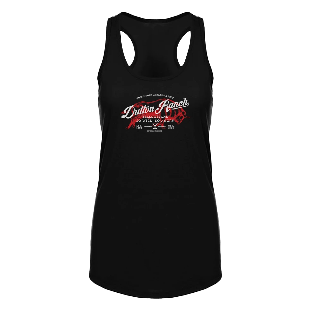 Yellowstone Dutton Ranch So Wild So Angry Women's Racerback Tank Top 3 Yellowstone Dutton Ranch So Wild So Angry Women's Racerback Tank Top
