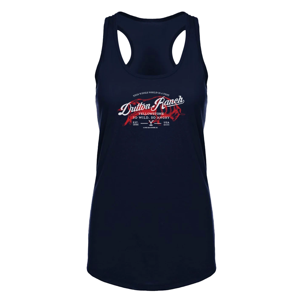 Yellowstone Dutton Ranch So Wild So Angry Women's Racerback Tank Top 5 Yellowstone Dutton Ranch So Wild So Angry Women's Racerback Tank Top - Image 3