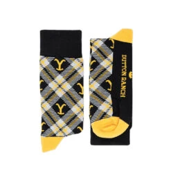 Yellowstone Dutton Ranch Black Plaid Socks -Bioworld Shop YS Socks 101 Merch 1x1 C 003