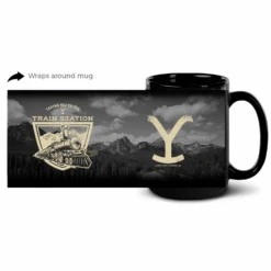 Yellowstone Taking You To The Train Station Black Mug -Bioworld Shop YS TTTS BM 100040 15 MF