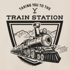 Yellowstone Taking You To The Train Station Adult Short Sleeve T-Shirt 8 Yellowstone Taking You To The Train Station Adult Short Sleeve T-Shirt -Bioworld Shop YS TTTS SSS 100011 RO
