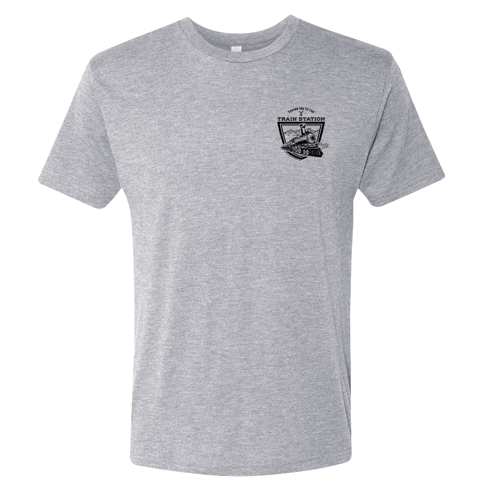 Yellowstone Taking You To The Train Station Men's Tri-Blend T-Shirt 4 Yellowstone Taking You To The Train Station Men's Tri-Blend T-Shirt - Image 2