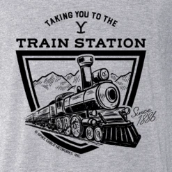 Yellowstone Taking You To The Train Station Men's Tri-Blend T-Shirt 11 Yellowstone Taking You To The Train Station Men's Tri-Blend T-Shirt -Bioworld Shop YS TTTS TBSS 100006 RO