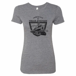 Yellowstone Taking You To The Train Station Women's Tri-Blend T-Shirt -Bioworld Shop YS TTTS WS 100007 HT GRY MF