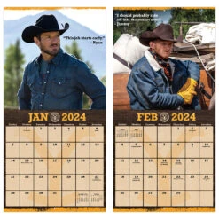 Yellowstone From The Bunk House 16-Month 2024 Wall Calendar -Bioworld Shop YS WC24 28 MF3