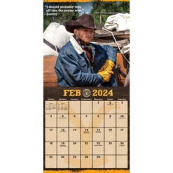 Yellowstone From The Bunk House 16-Month 2024 Wall Calendar -Bioworld Shop YS WC24 28 MF5