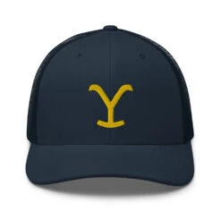 Yellowstone Y Logo Retro Trucker Hat -Bioworld Shop YS Y 70 100953 NAVY MF