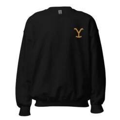 Yellowstone Dutton Ranch Y Logo Embroidered Sweatshirt -Bioworld Shop YS Y 77 100362 BLACK MF