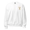 Yellowstone Dutton Ranch Y Logo Embroidered Sweatshirt -Bioworld Shop YS Y 77 100362 WHITE MF