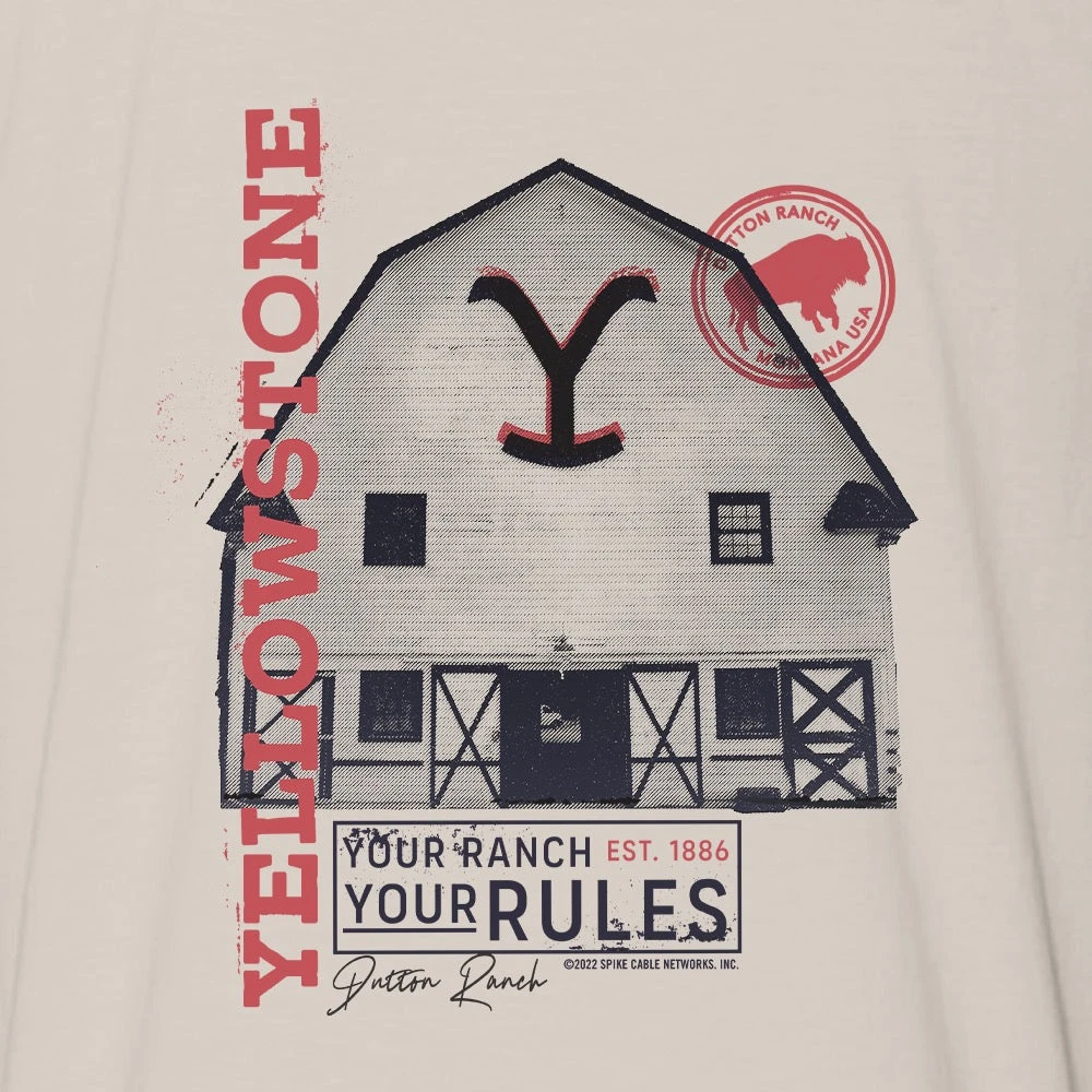 Yellowstone Your Ranch Your Rules Adult Short Sleeve T-Shirt 5 Yellowstone Your Ranch Your Rules Adult Short Sleeve T-Shirt - Image 3