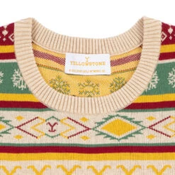 Yellowstone Dutton Ranch Holiday Knitted Sweater 25 Yellowstone Dutton Ranch Holiday Knitted Sweater -Bioworld Shop YSHoliday23SweaterTagDetailMerch1x1DSC 9427 APPROVED