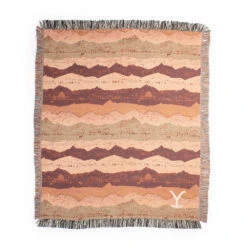 Yellowstone Mountains Woven Blanket