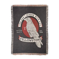 Yellowstone Can't Reason With Evil Woven Blanket