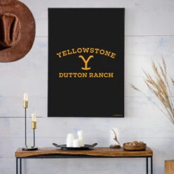 Yellowstone Dutton Ranch Logo Satin Poster -Bioworld Shop YS Poster LifestyleMockups YSLogo