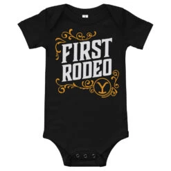 Yellowstone This Ain't My First Rodeo Parent Tee + Baby Bodysuit Bundle -Bioworld Shop bb1