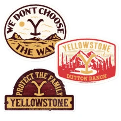 Yellowstone Dutton Ranch Patch Stickers Assorted Pack Of 3
