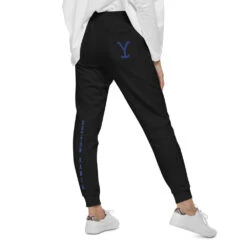 Yellowstone Dutton Ranch Y Logo Unisex Fleece Sweatpants -Bioworld Shop unisex fleece sweatpants black back 61772e1433a4b