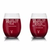 Yellowstone You Are Perfect Beth And Rip Laser Engraved Stemless Wine Glass - Set Of 2 -Bioworld Shop x